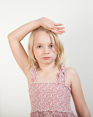 Image showing Portrait of a young teenager girl in studio