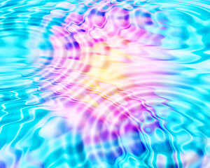 Image showing Colorful background with abstract circular ripples pattern