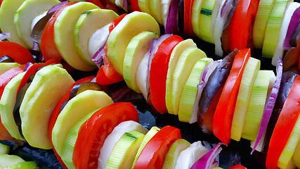 Image showing Cut vegetables cooked for baking