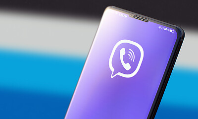 Image showing KYIV, UKRAINE-JUNE, 2020: Viber on Cellphone Screen.