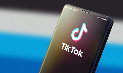 Image showing KYIV, UKRAINE-JUNE, 2020: Tiktok on Smartphone Screen. Social Network Concept