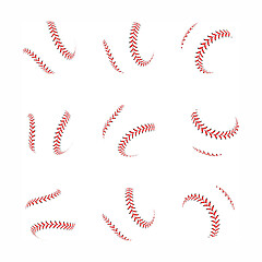 Image showing Baseball ball vector set on white background