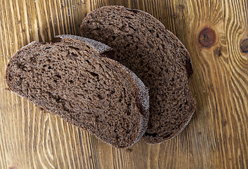 Image showing Two slices of rye bread