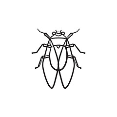 Image showing Fly hand drawn sketch icon.