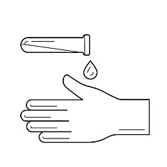 Image showing Disinfection vector line icon.