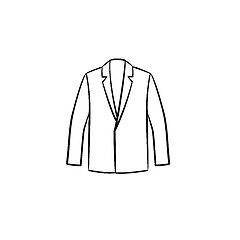 Image showing Blazer hand drawn sketch icon.