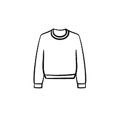 Image showing Sweater hand drawn sketch icon.