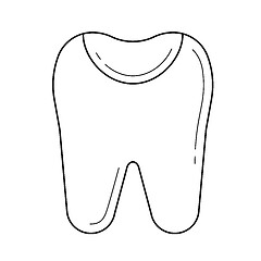 Image showing Tooth enamel line icon.