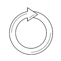 Image showing Recycling vector line icon.