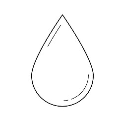 Image showing Water drop vector line icon.