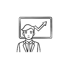 Image showing Business infographic hand drawn sketch icon.