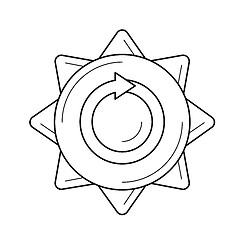 Image showing Renewable energy vector line icon.