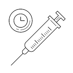 Image showing Anesthesia line icon.