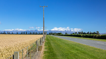 Image showing Mount Taylor and Mount Hutt scenery in south New Zealand