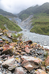 Image showing Riverbed of the Franz Josef Glacier, New Zealand