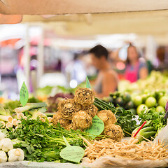 Image showing Farmer\'s market stall.