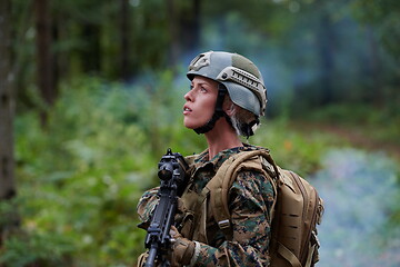 Image showing woman soldier