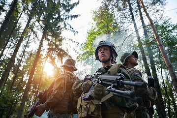 Image showing Soldier Woman as a Team Leader