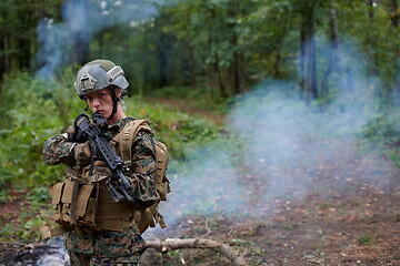 Image showing woman soldier