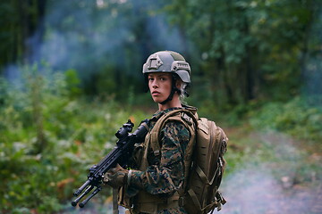 Image showing woman soldier