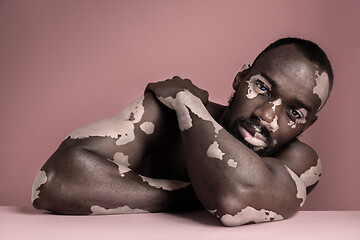 Image showing Close up fashion portrait of a male model