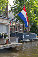 Image showing House Boat Holland Flag