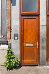 Image showing Wooden Door Narrow