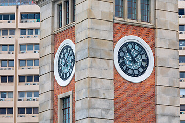 Image showing Two Clocks