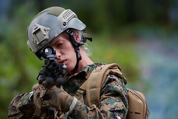 Image showing woman soldier