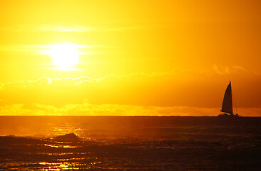 Image showing Hawaii, USA, Sunset