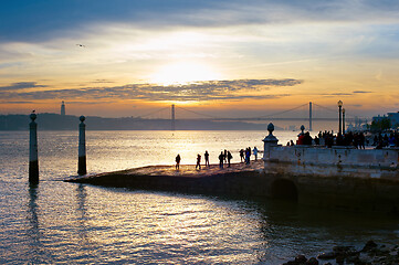 Image showing Sunset in Lisbon, Portugal