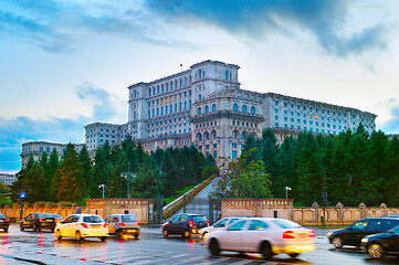 Image showing Bucharest Praliament at twilight, Romania