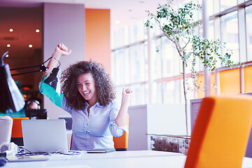 Image showing young  business woman at office