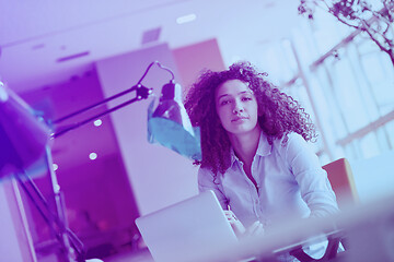 Image showing young  business woman at office