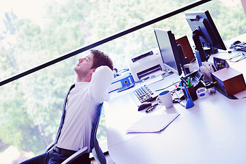 Image showing happy young business man at office