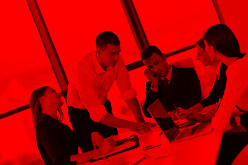 Image showing business people group in a meeting at office