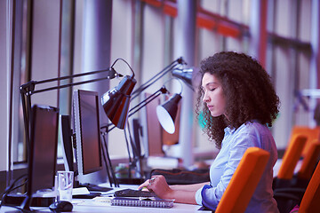 Image showing young  business woman at office