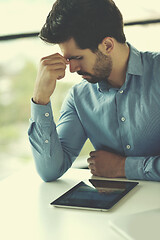 Image showing happy young business man at office