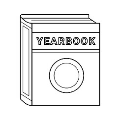 Image showing Yearbook vector line icon.