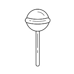 Image showing Lollipop vector line icon.