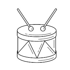 Image showing Snare drum line icon.