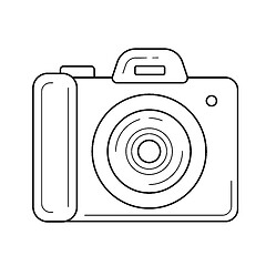 Image showing Simple camera line icon.