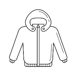 Image showing Baby coat vector line icon.