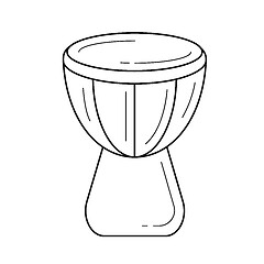 Image showing Djembe line icon.