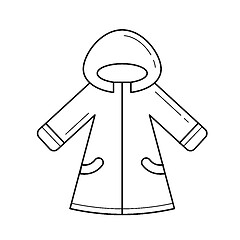 Image showing Baby winter clothes vector line icon.