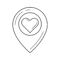 Image showing Lovely place vector line icon.