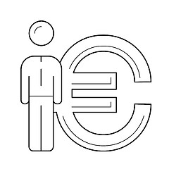 Image showing Currency market vector line icon.