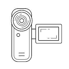 Image showing Digital videocamera line icon.