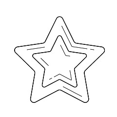 Image showing Star favourite line icon.