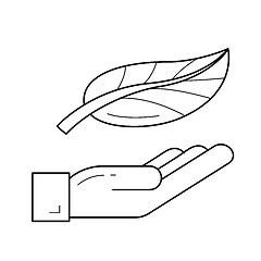 Image showing Environment protection vector line icon.